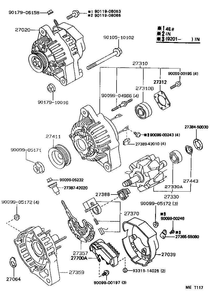 27310-55050 FRAME ASSY, DRIVE END, ALTERNATOR product image