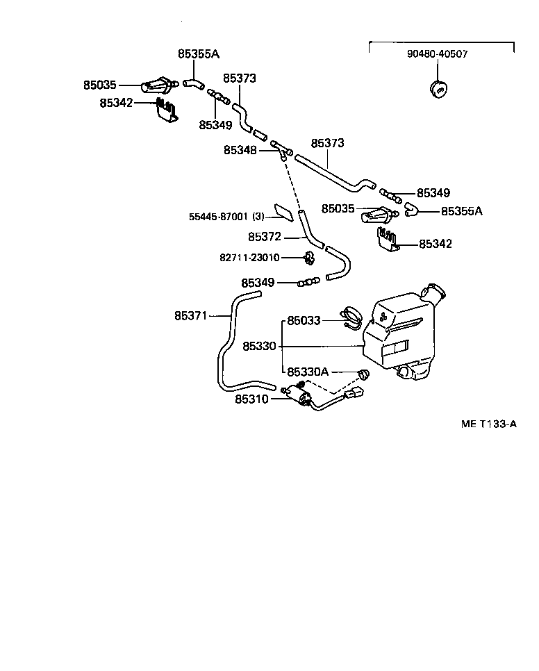 85383-28010 HOLDER, WASHER NOZZLE product image
