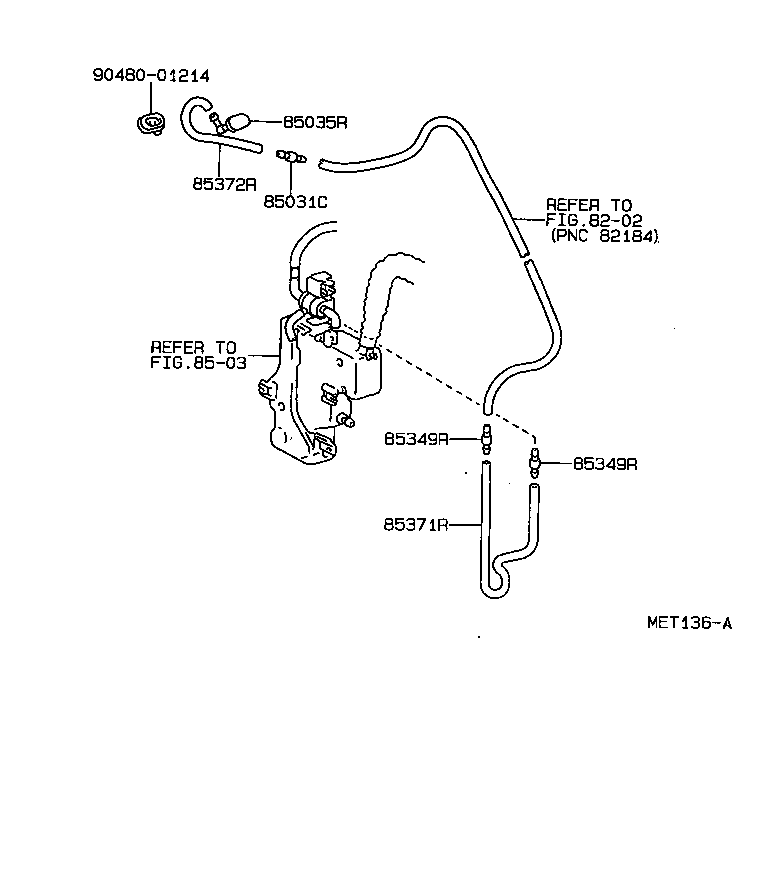 85391-28030 NOZZLE SUB-ASSY, REAR WASHER product image
