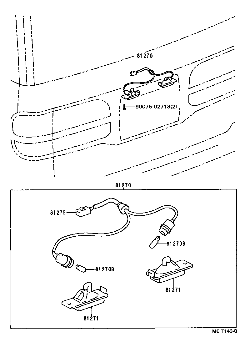 81270-28050 LAMP ASSY, LICENSE PLATE product image