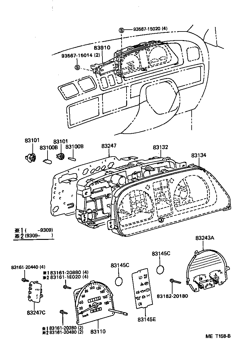 83132-28100 CASE, COMBINATION METER product image