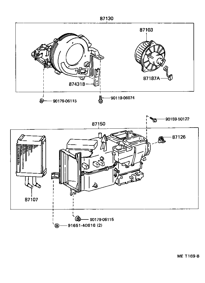 87126-87001 CLAMP, HEATER CONTROL product image