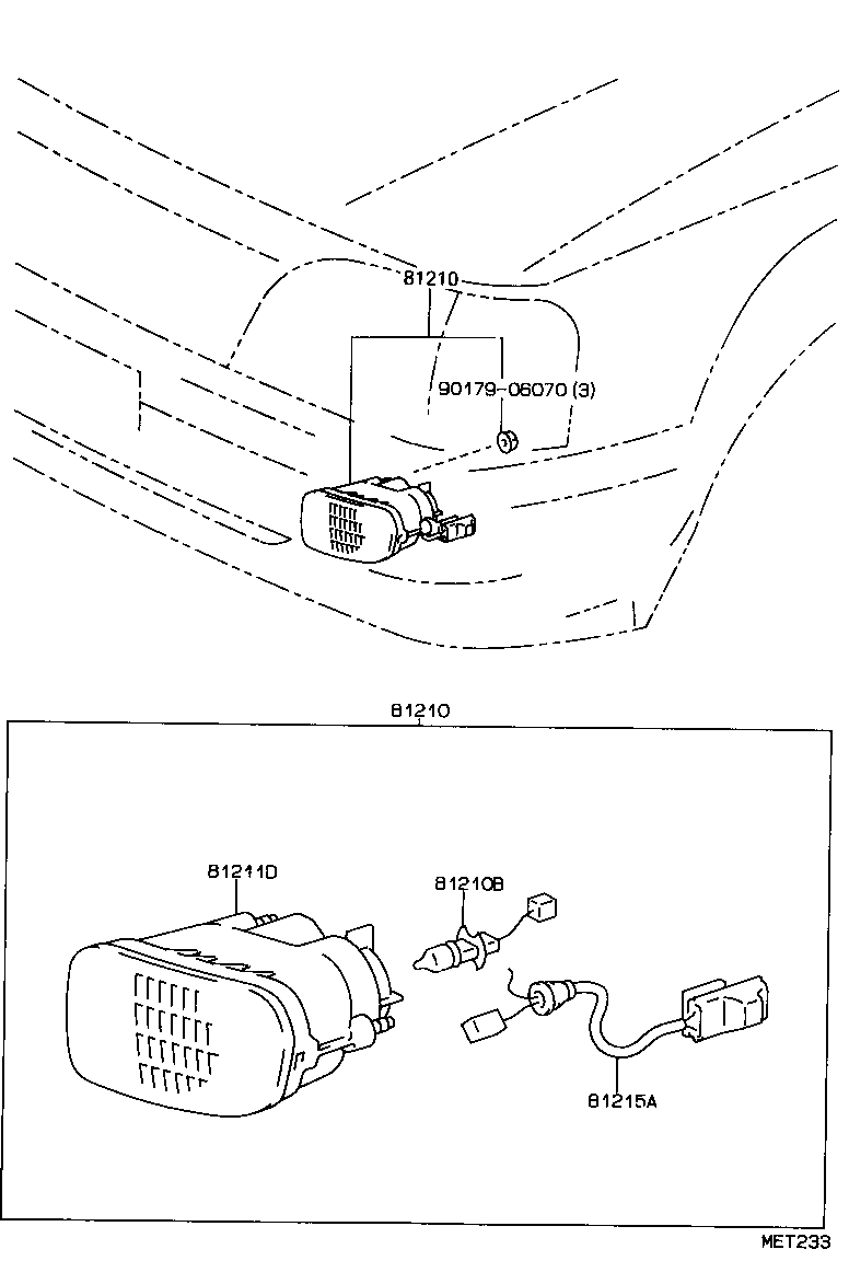 81215-10110 SOCKET & WIRE, FOG LAMP product image