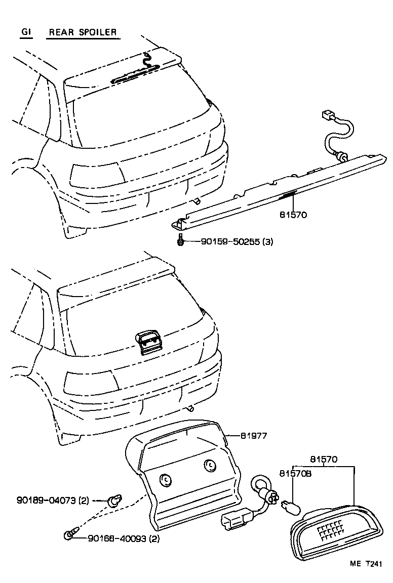 81570-10030 LAMP ASSY, CENTER STOP product image