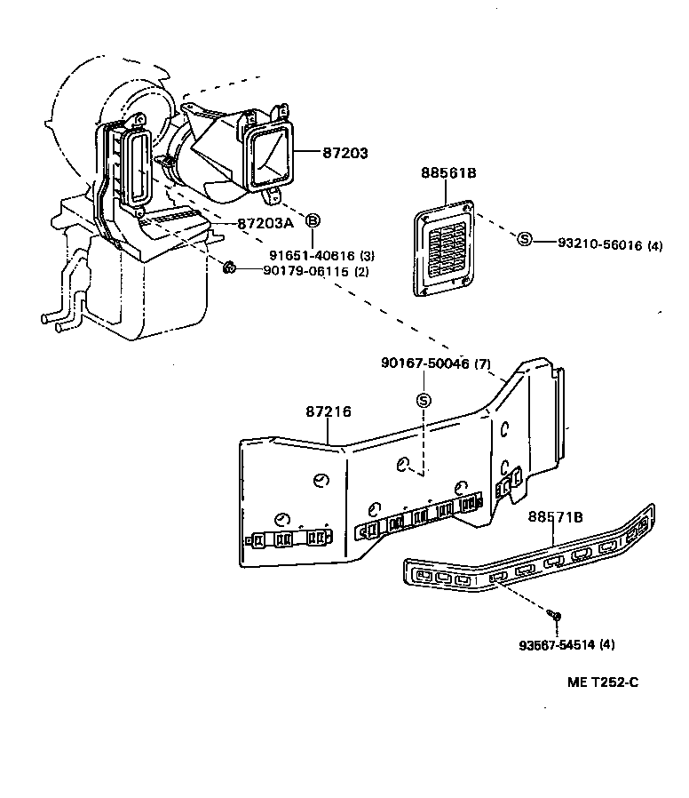 55086-28050 DUCT SUB-ASSY, HEATER TO REGISTER, NO.3 product image