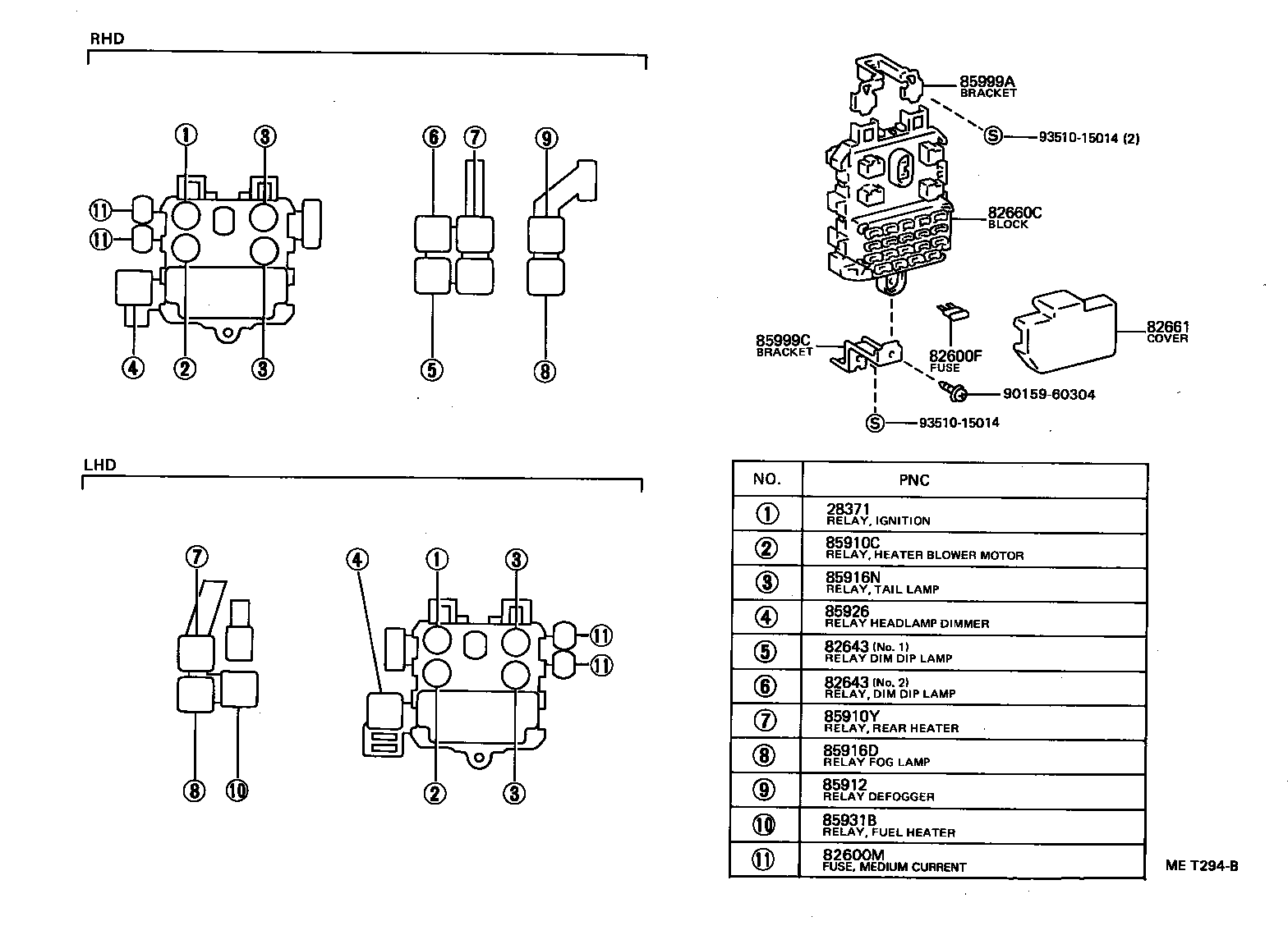 28529-64160 BRACKET, PREHEATING TIMER, NO.1 product image