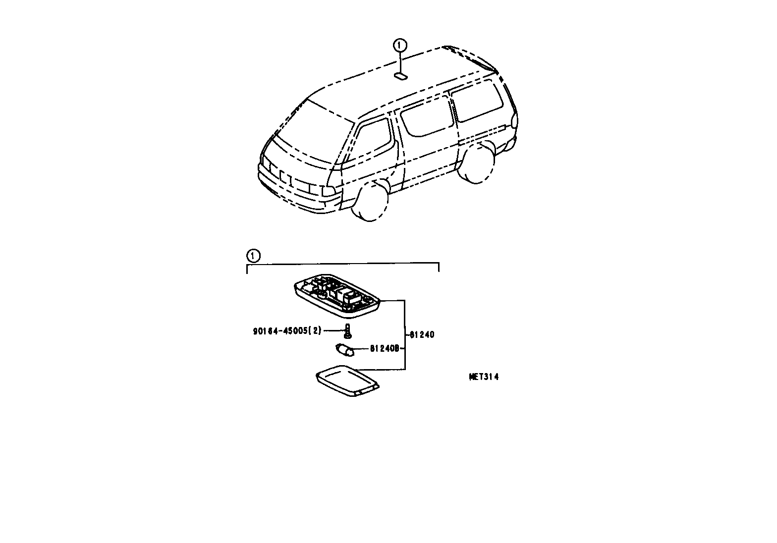81240-12050-B1 LAMP ASSY, ROOM, NO.1 product image