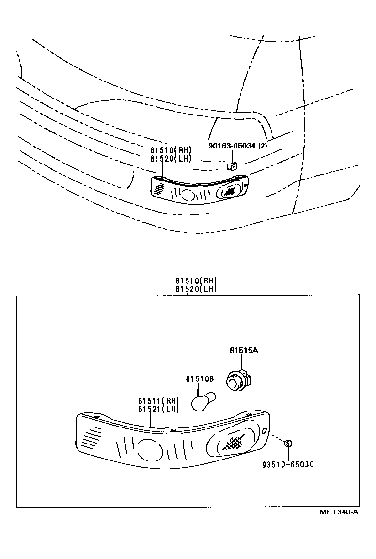 81520-28080 LAMP ASSY, FRONT TURN SIGNAL, LH product image