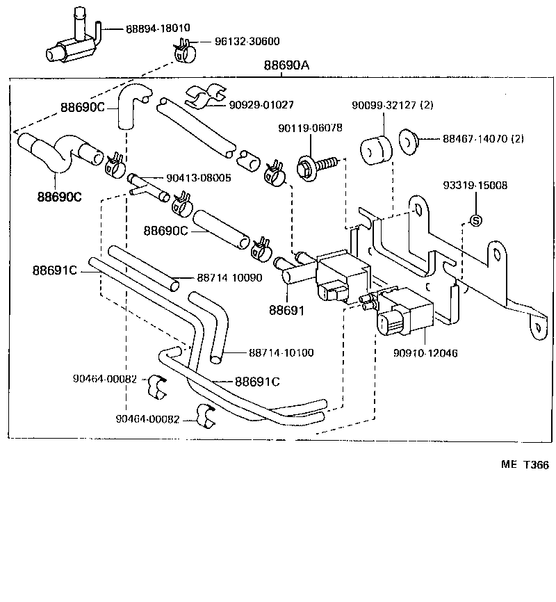 88690-10340 VALVE ASSY, COMBINATION product image