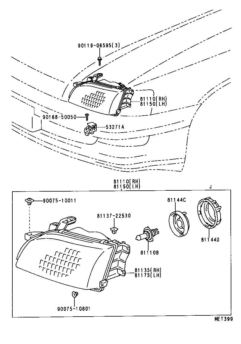 81150-05041 HEADLAMP ASSY, LH product image