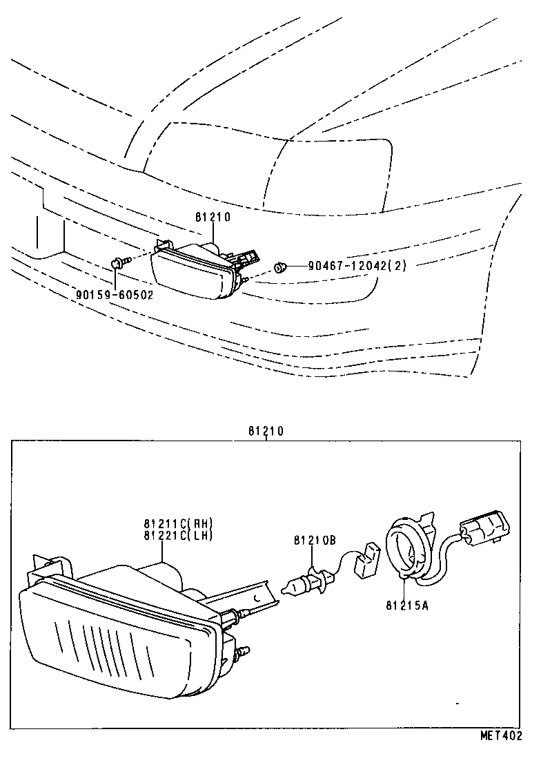 90080-81033 BULB, FOG LAMP product image