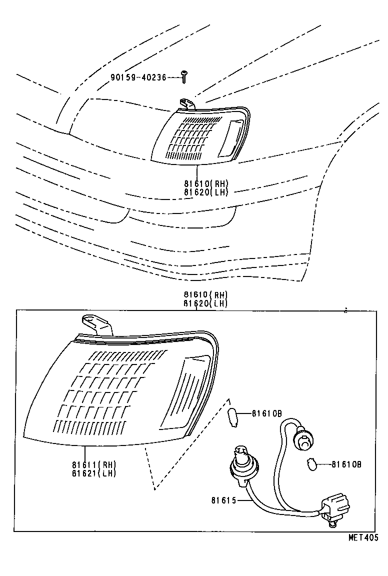 81620-20640 LAMP ASSY, PARKING & CLEARANCE, LH product image