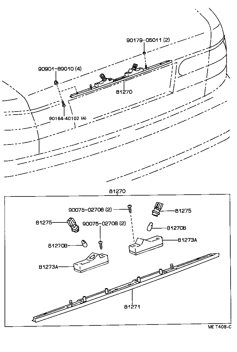 81271-05010 LENS, LICENSE PLATE LAMP product image