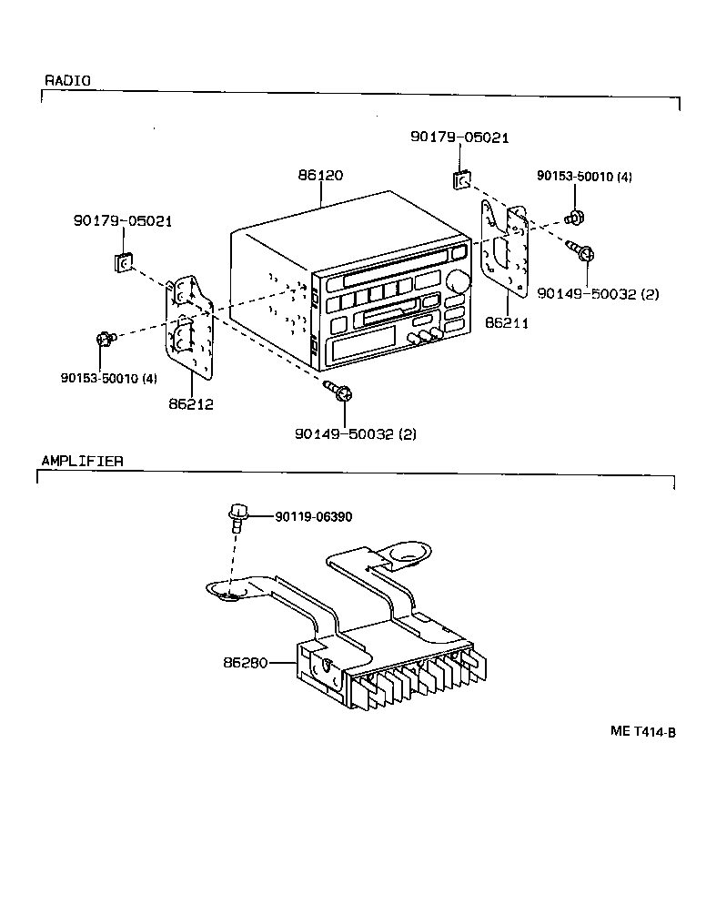 86280-20340 AMPLIFIER ASSY, STEREO COMPONENT product image