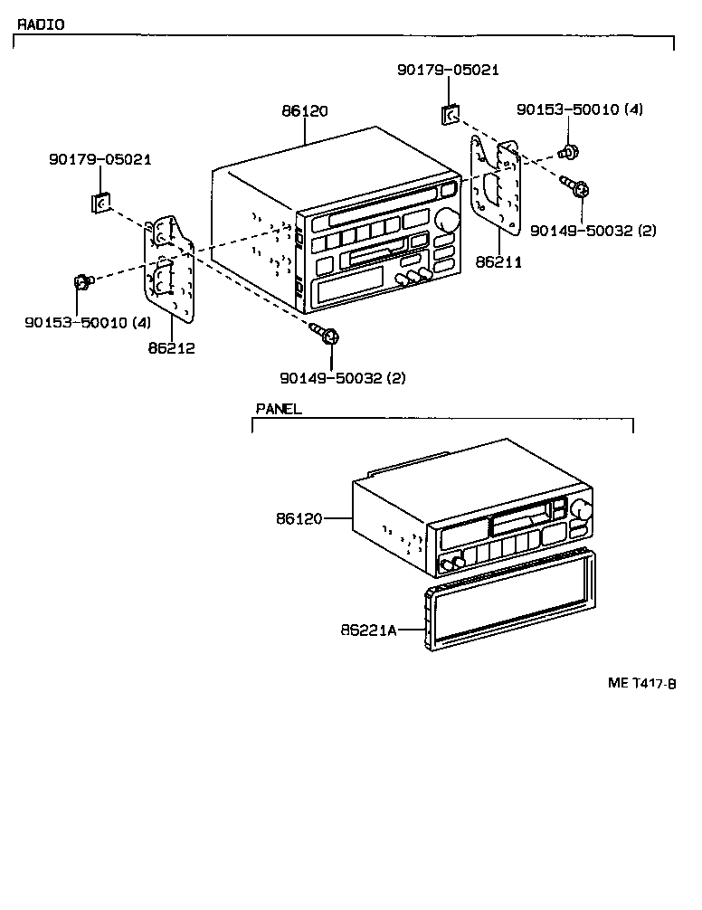 86212-20310 BRACKET, RADIO, NO.2 product image