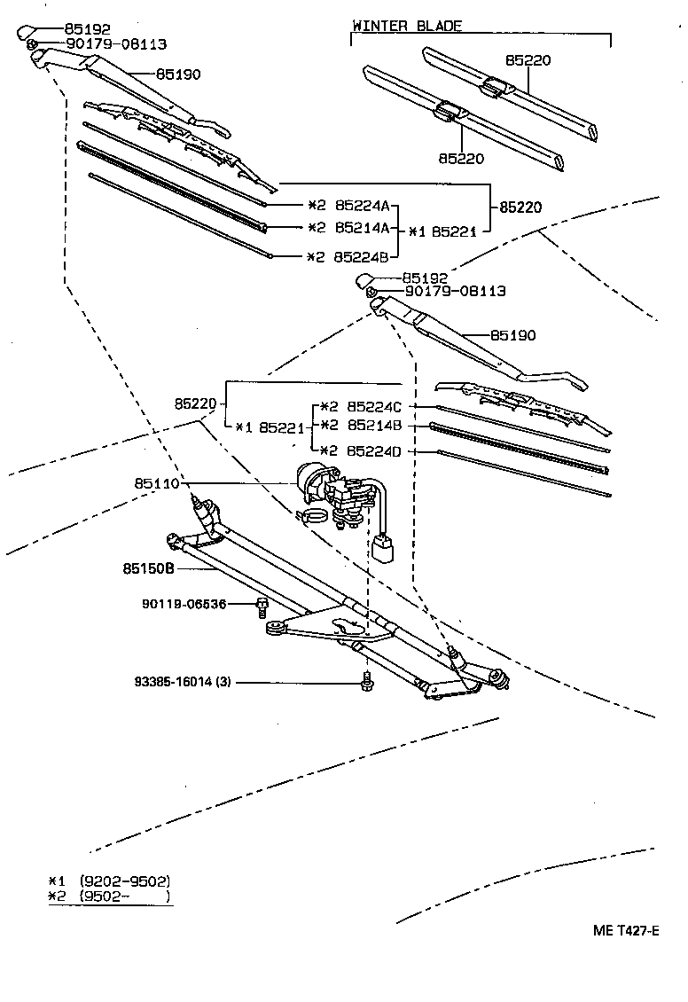 85110-20701 MOTOR ASSY, WINDSHIELD WIPER product image