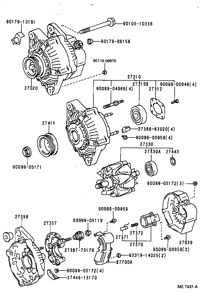 27060-74400 ALTERNATOR ASSY product image