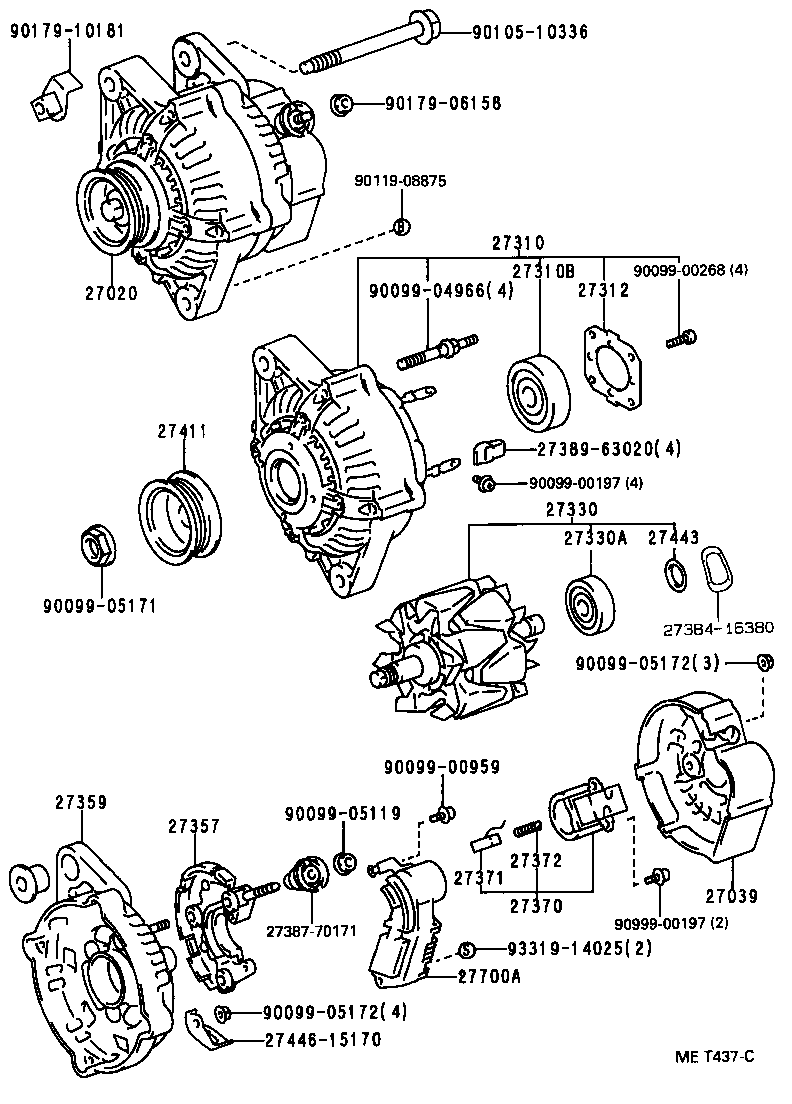 27039-02020 COVER, ALTERNATOR REAR END product image