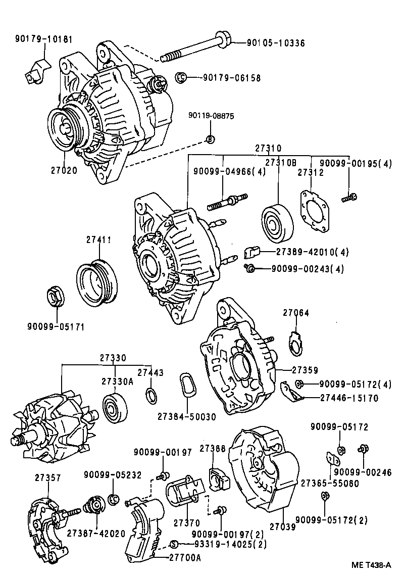 27060-74400 ALTERNATOR ASSY product image