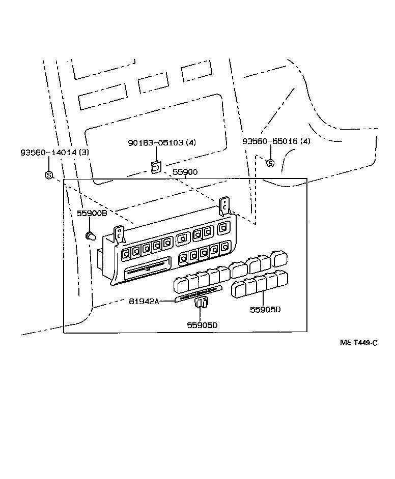 55905-2B100 KNOB SUB-ASSY, CONTROL product image
