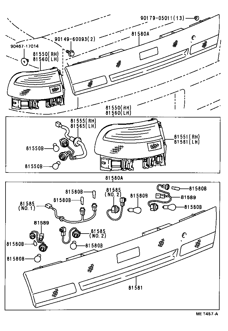 81590-20140 LAMP ASSY, REAR, LH product image