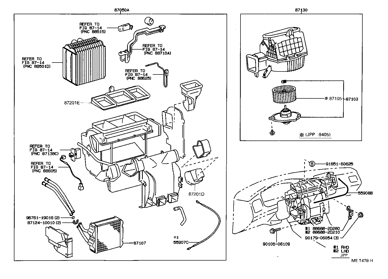 87103-22100 MOTOR SUB-ASSY, HEATER BLOWER, W/FAN product image