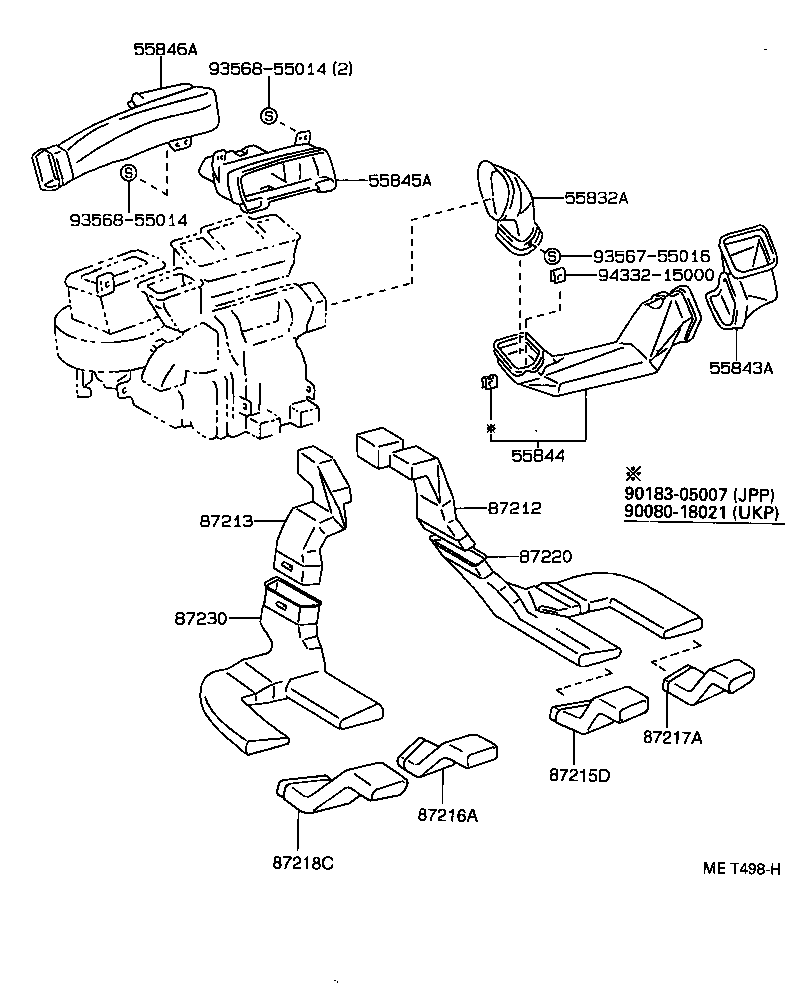 55844-20230 DUCT, HEATER TO REGISTER, NO.2 product image