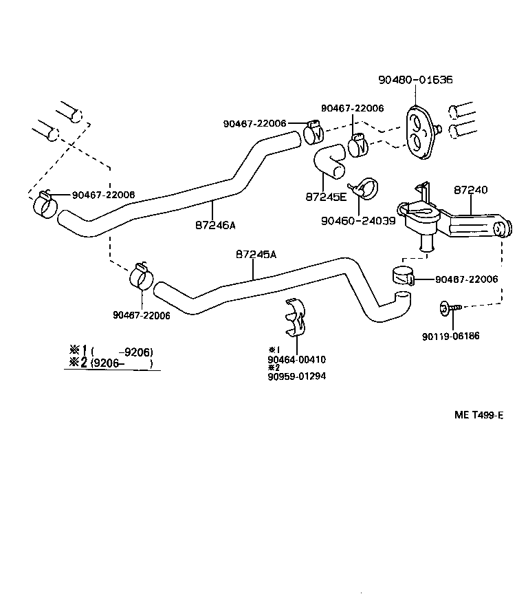 87245-2B680 HOSE, HEATER WATER, OUTLET A product image