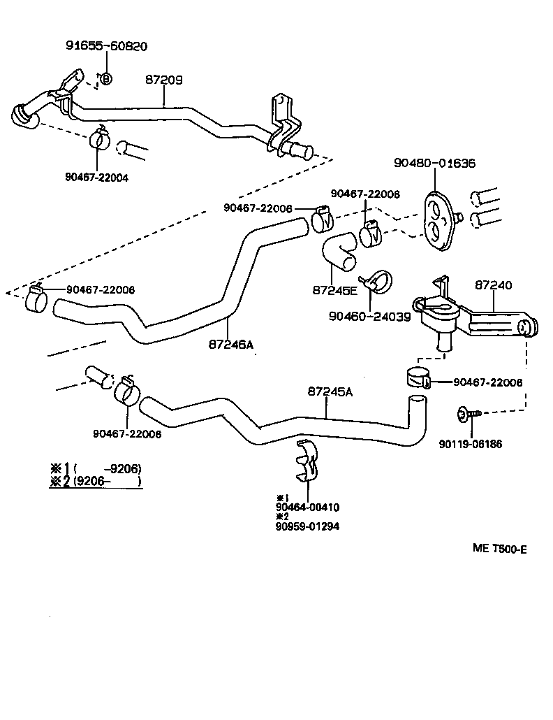 87245-2B680 HOSE, HEATER WATER, OUTLET A product image