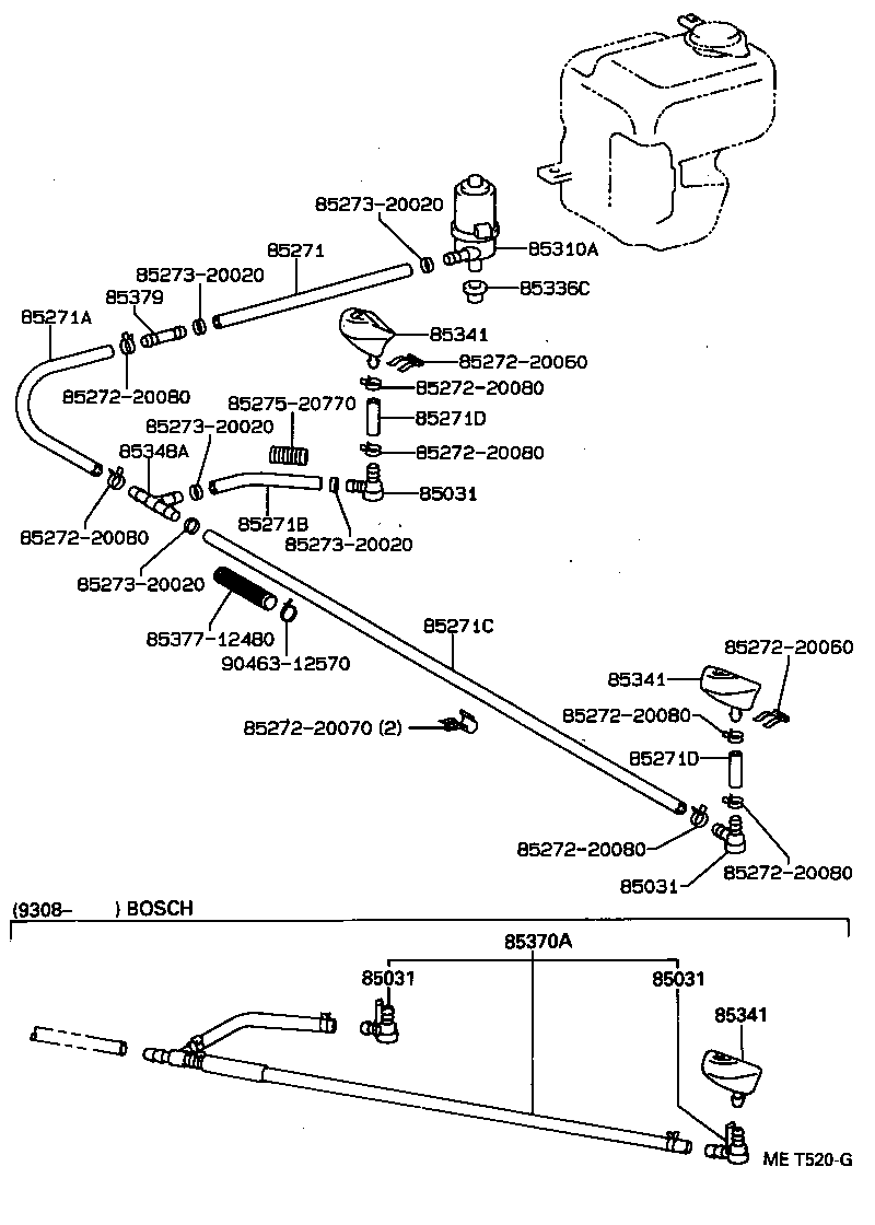 85044-05010 NOZZLE, HEADLAMP CLEANER WASHER product image