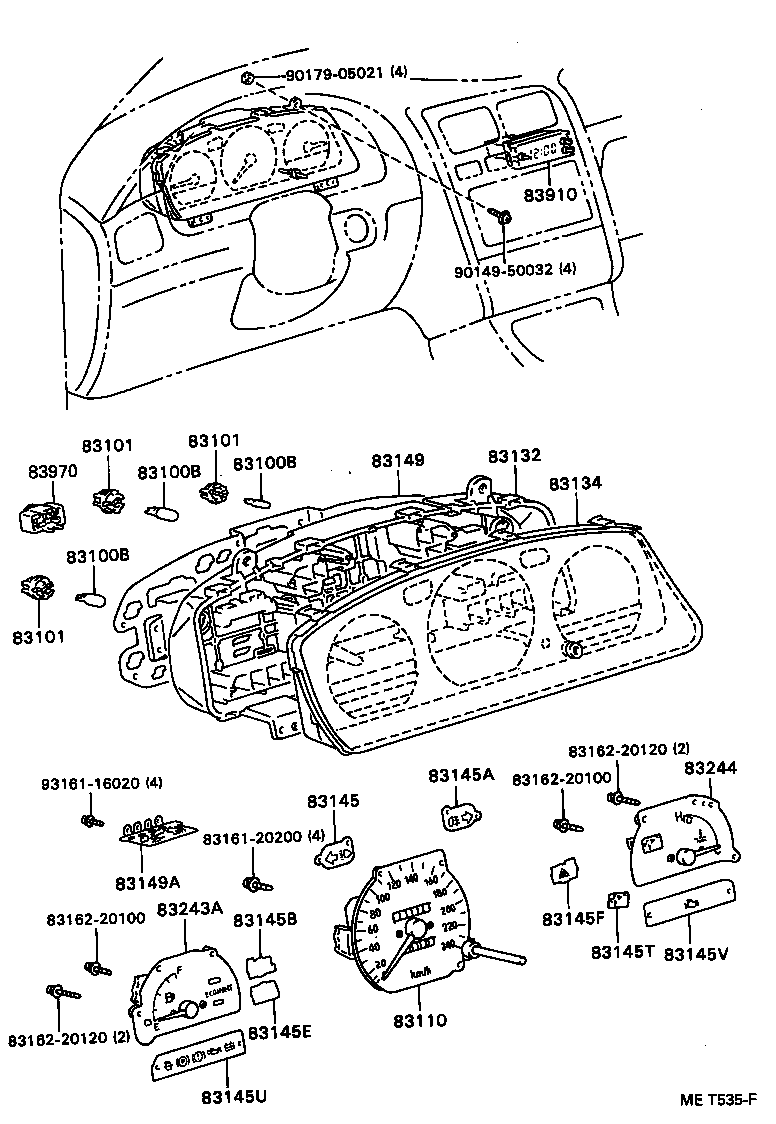 83132-2D100 CASE, COMBINATION METER product image