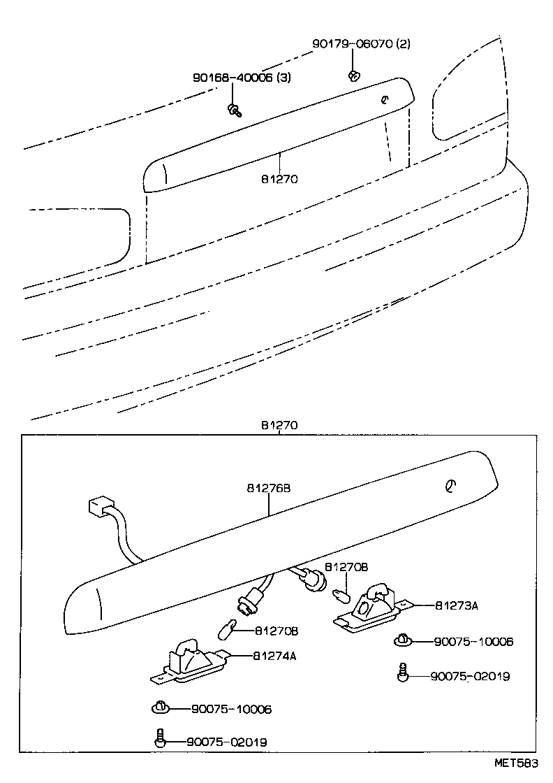 81273-33020 BODY, LICENSE PLATE LAMP product image