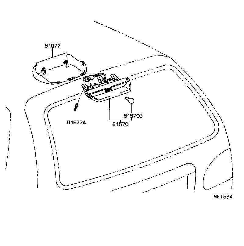 81977-06030 COVER, CENTER STOP LAMP product image