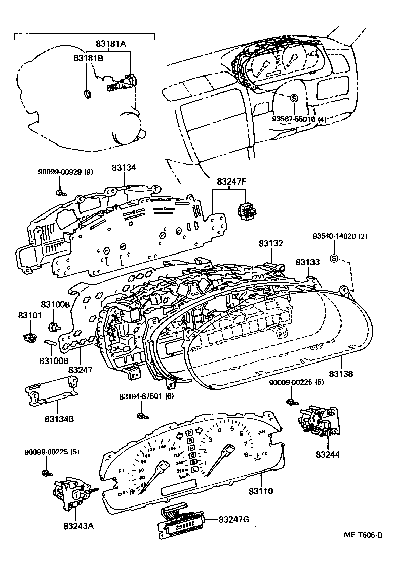 83132-33170 CASE, COMBINATION METER product image