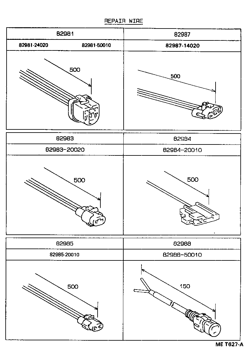 82191-50050 WIRE, FRONT SEAT, RH product image
