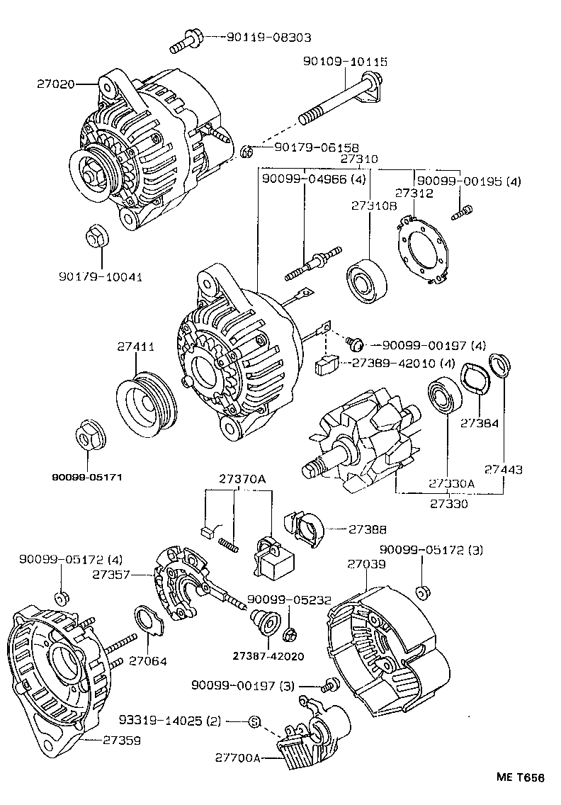 27060-16230 ALTERNATOR ASSY product image