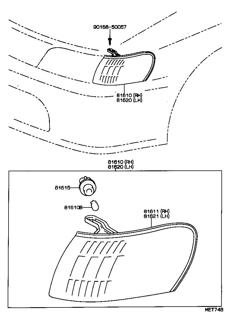 81620-12580 LAMP ASSY, PARKING & CLEARANCE, LH product image