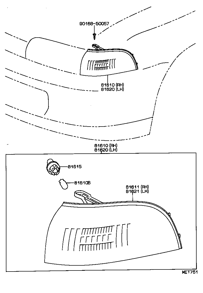 81610-12540 LAMP ASSY, PARKING & CLEARANCE, RH product image