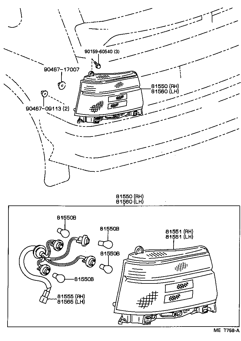 81550-1A751 LAMP ASSY, REAR COMBINATION, RH product image