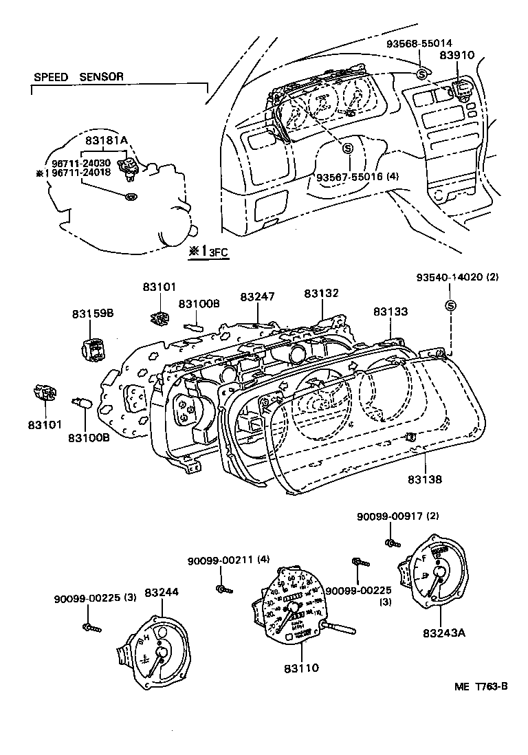 Toyota 83119-01010 BULB, COMBINATION METER, NO.1
