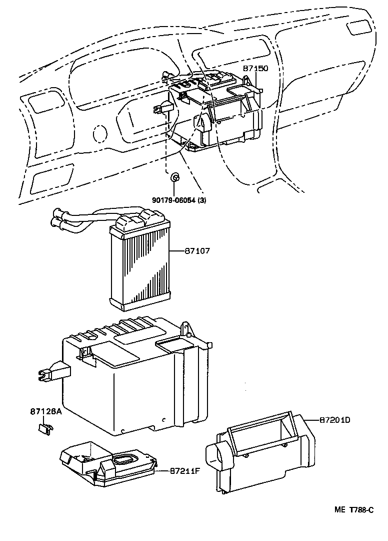 Toyota 87150-02041 RADIATOR ASSY, HEATER