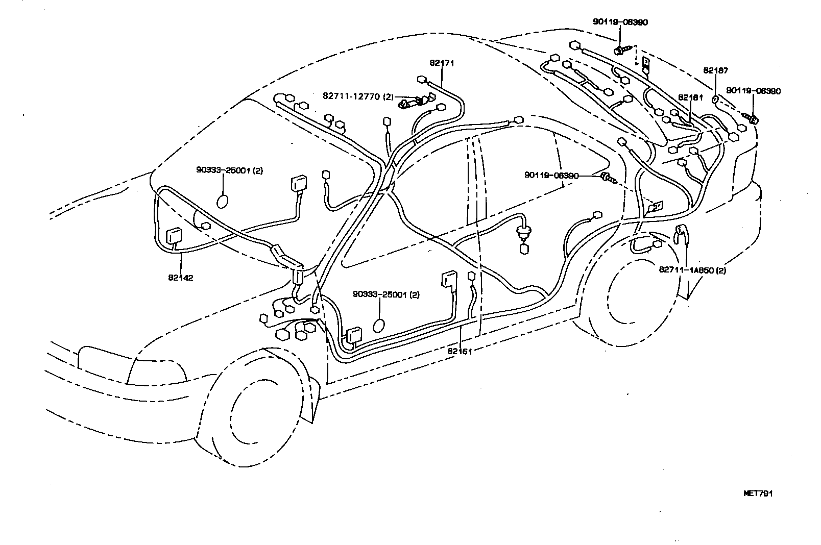 82011-12020 WIRING ASSY, BRAKE WARNING SYSTEM product image
