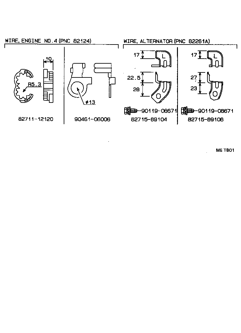 82122-35250 WIRE, ENGINE, NO.2 product image