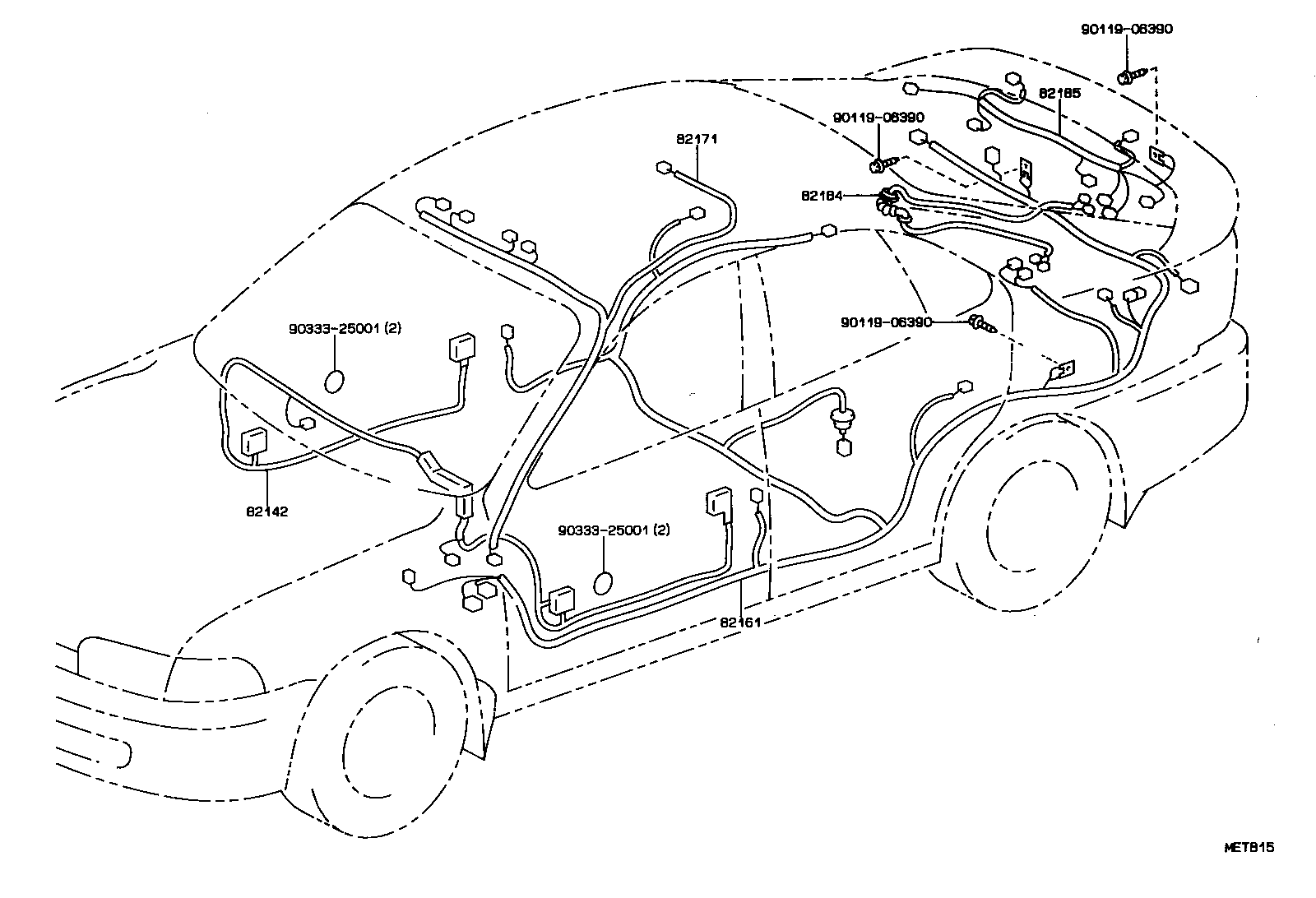 82142-12160 WIRE, INSTRUMENT PANEL, NO.2 product image