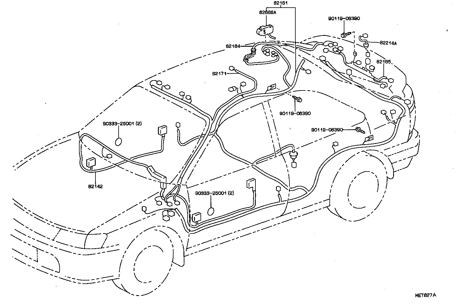 82142-12160 WIRE, INSTRUMENT PANEL, NO.2 product image