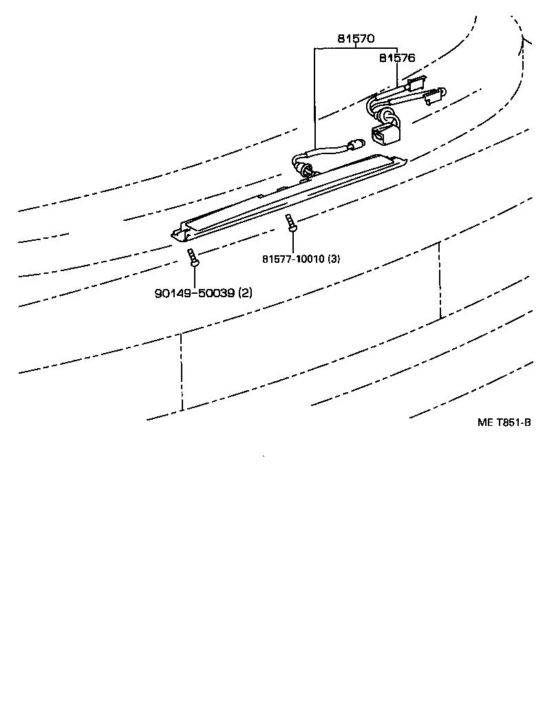 81570-18010 LAMP ASSY, CENTER STOP product image