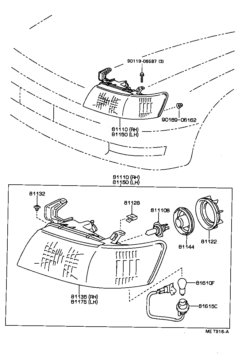 81150-32280 HEADLAMP ASSY, LH product image