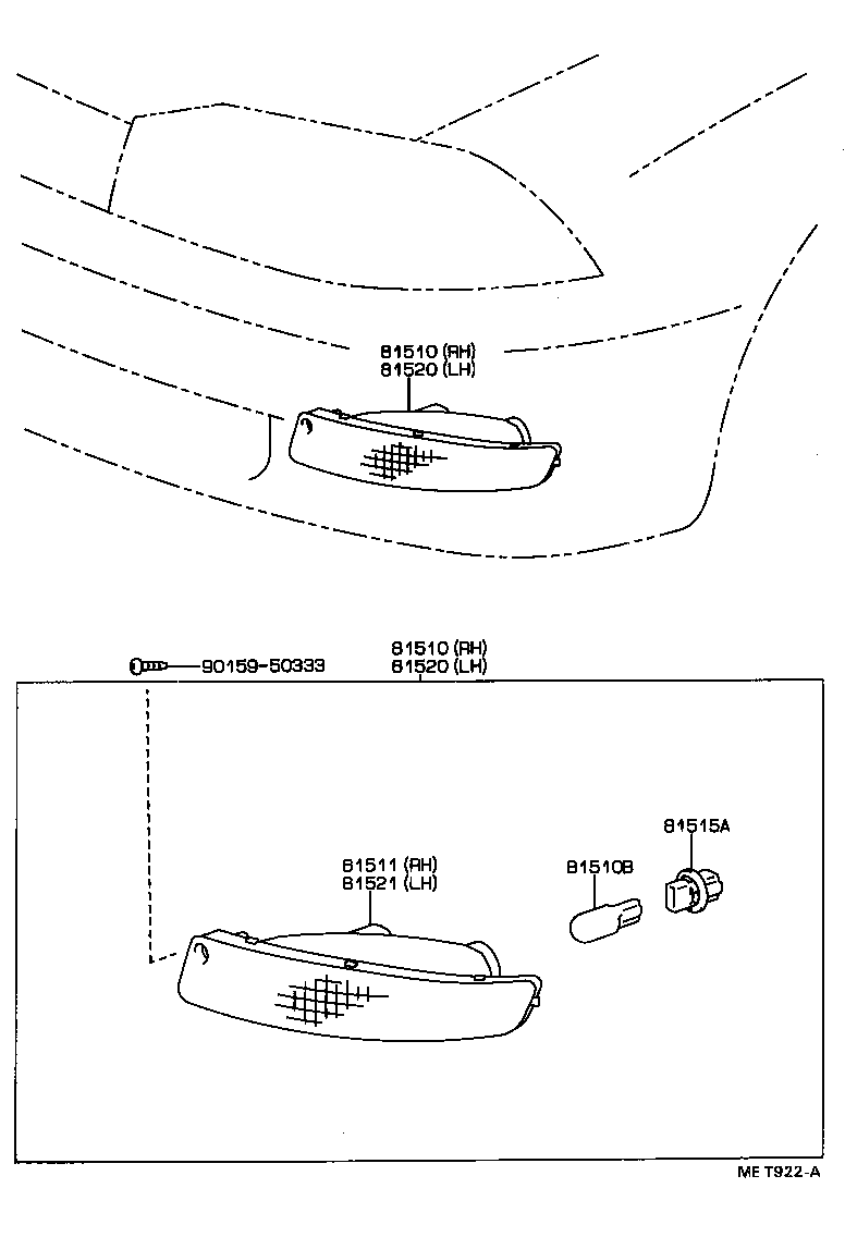 81510-32150 LAMP ASSY, FRONT TURN SIGNAL, RH product image