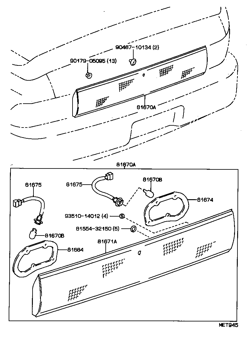 81670-32080 LAMP ASSY, BACK-UP product image