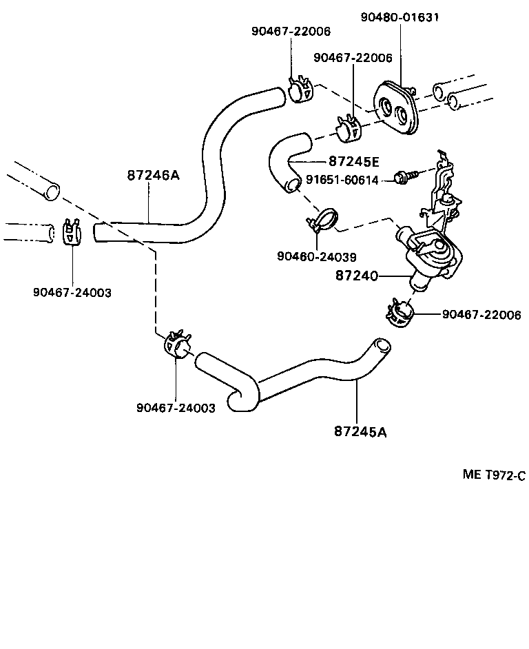 87245-2B680 HOSE, HEATER WATER, OUTLET A product image